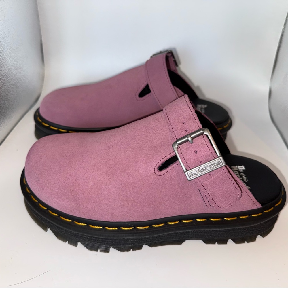 Dr. Martens ZEBZAG Suede Slingback Platform Mules